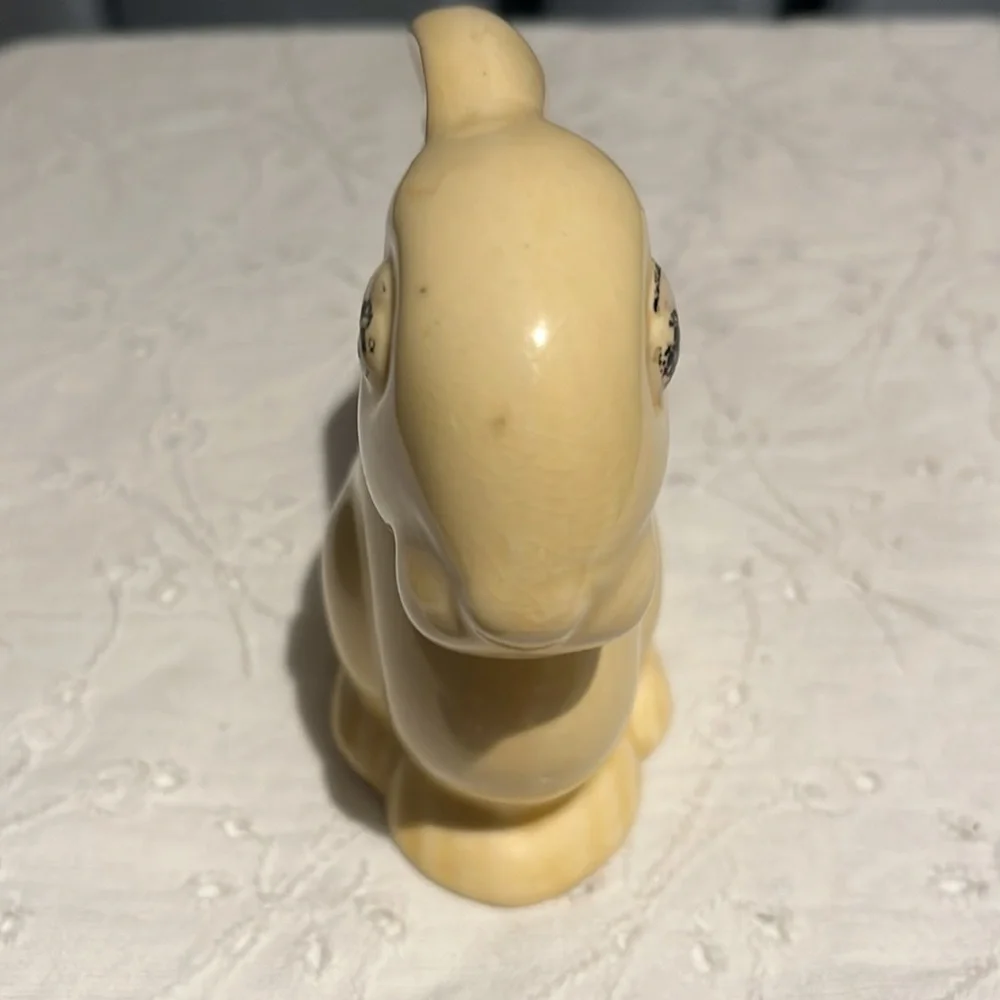Vintage Yellow Bunny Rabbit Cotton Ball Dispenser Cameron Clay?